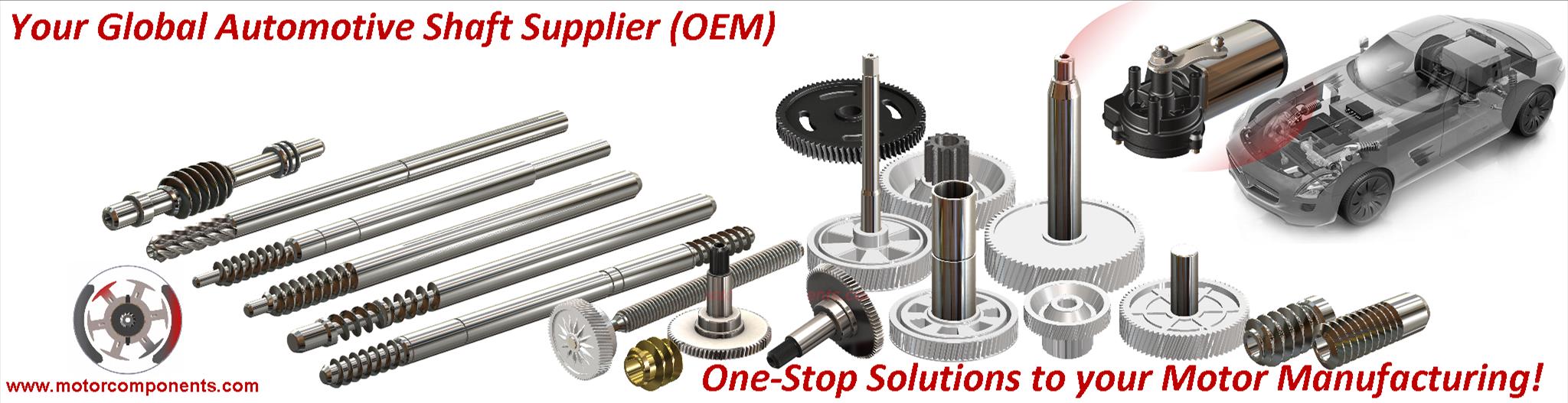 Precision motor shafts with gears and splines for automotive applications